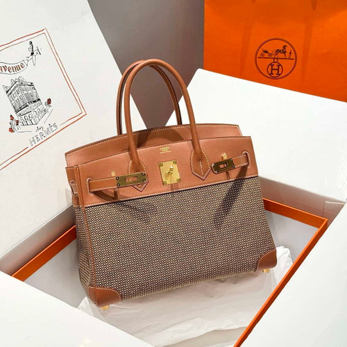 Hermes Birkin Tote Bag Swift leather with canvas 286015