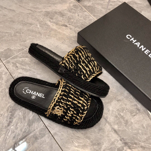 Chanel Women's Sandals Chanel Slippers Lambskin C90192