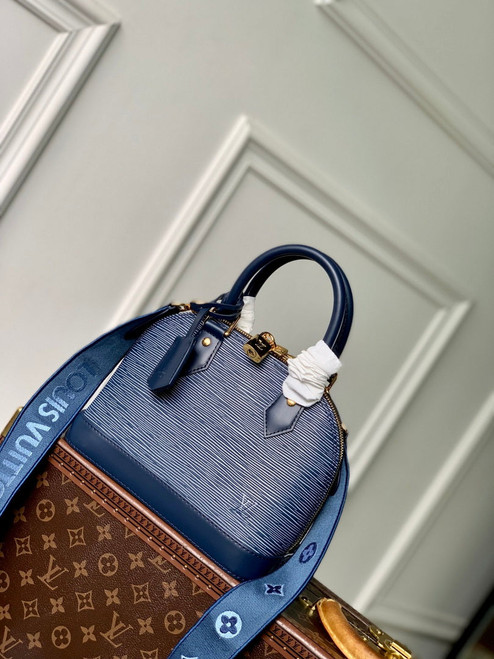 LV M14853 Louis Vuitton Alma BB Bag Denim Blue