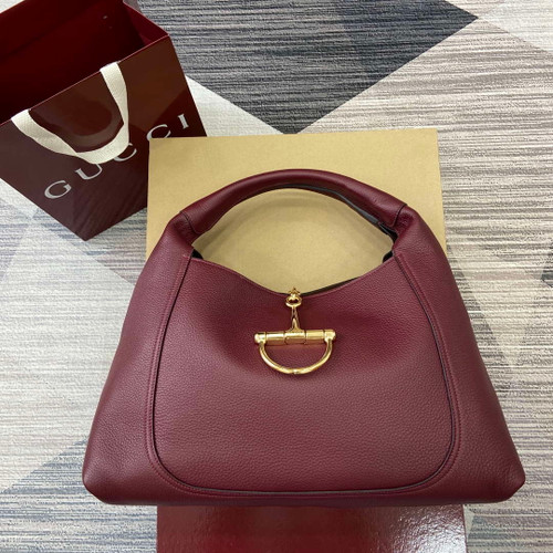 Gucci 837466 Gucci Softbit Maxi Shoulder Bag Ancora Red