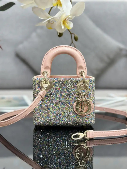 Dior S0856 Micro Lady Dior Embroidery with colorful beads