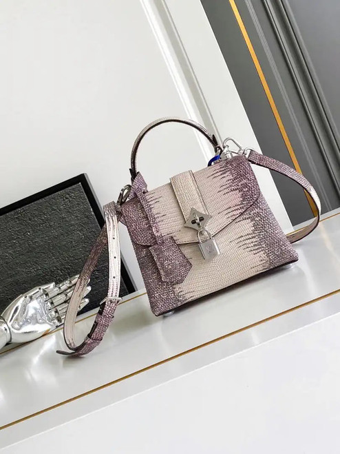 LV M87094 Louis Vuitton lizard leather BB Gradient pink