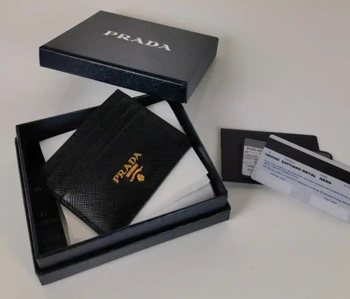 Prada 1MC025 Saffiano Leather card holder Prada logo