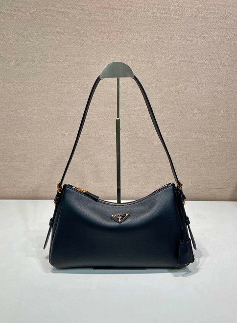Prada 1BC229 Prada Aimèe Medium leather shoulder bag Black