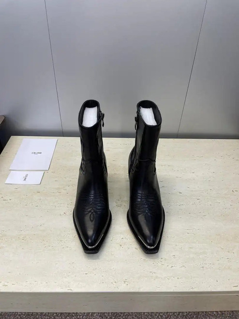 Celine Women Shoes New Punk Style Iron-Toe Motorcycle Ankle boots CE10022