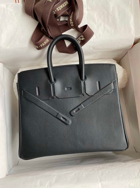 Hermes Shadow Birkin Bag Swift 25 Fully Handmade H92034