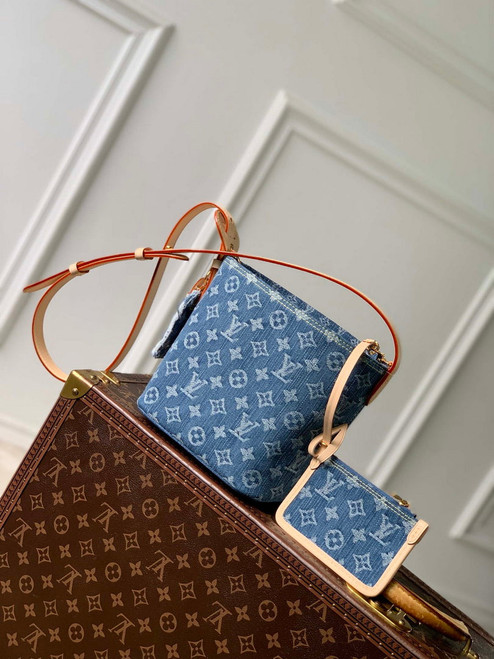 Louis Vuitton LV M28107 All In BB Bag Blue Denim