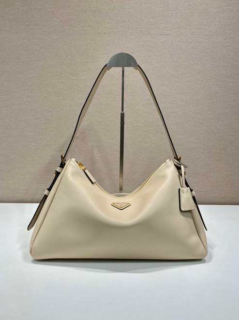 Prada 1BC228 Prada Aimèe Large leather shoulder bag Sand