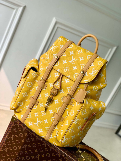 Louis Vuitton LV M55699 P9 Christopher MM Backpack Yellow