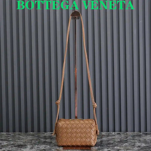 Bottega Veneta BV 680254 Mini Loop Camera Bag Tan