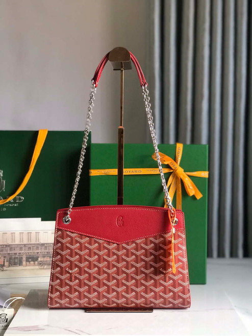 Goyard ROUETSPMLTY07CL07P Rouette Structuré PM Bag Red