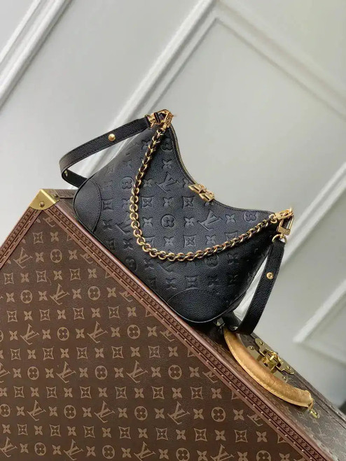Louis Vuitton LV M12930 Boulogne PM Bag Monogram Empreinte Leather Black