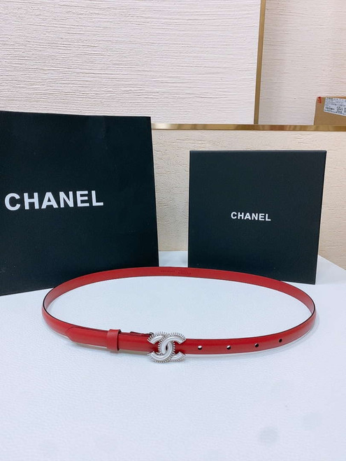 Chanel CC resin white with chain teeth gold and silver logo buckle 1.5cm AA0919