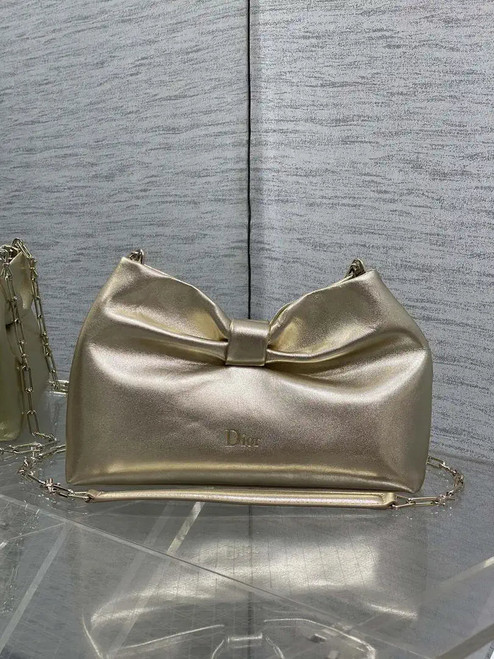 Dior Small Dior Bow Bag Lambskin M0715 Gold