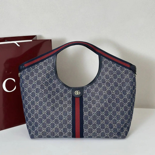 Gucci Giglio XL large tote bag 853971 navy Blue