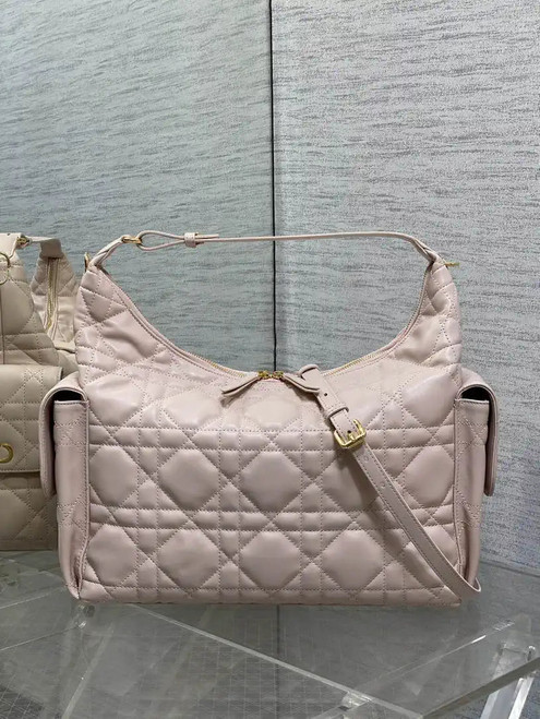 Dior M6322 Large D-Dream Bag Pink Macrocannage Lambskin