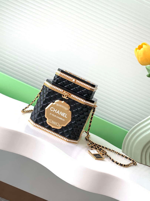 Chanel AS4954 Evening Small box tea can Black