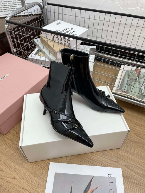 MiuMiu 5T336E Women's Naplak Booties Miu8041