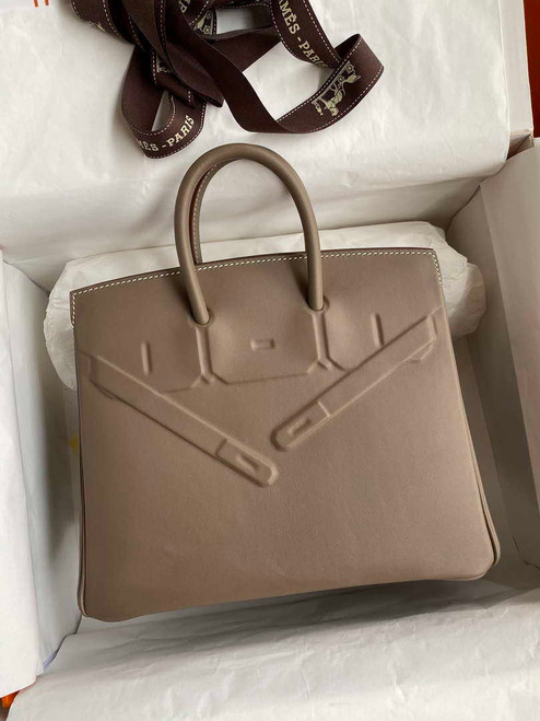 Hermes Shadow Birkin Bag Swift 25 Fully Handmade H92032