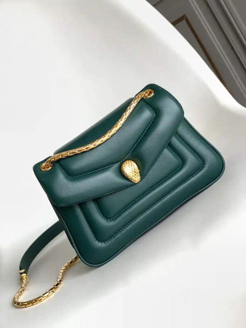Bvlgari Serpenti Reverse Small Shoulder Bag 292123 Green