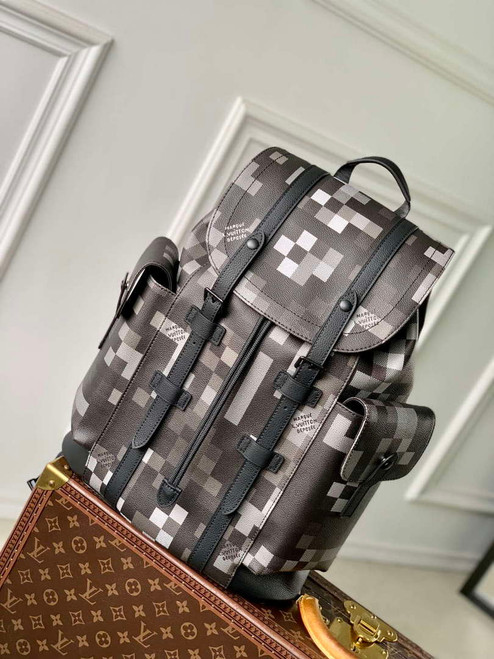 LV M14952 Louis Vuitton Christopher MM Backpack Black