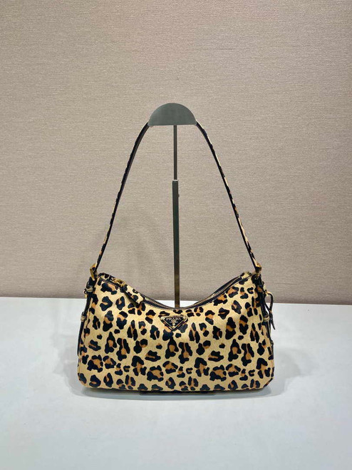Prada 1BC229 Prada Aimèe Medium printed Leopard leather shoulder bag