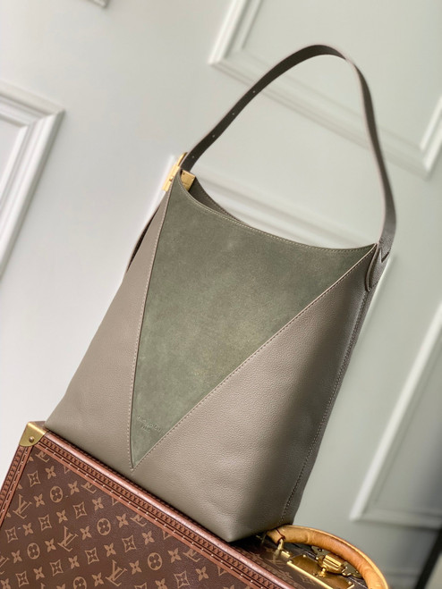 Louis Vuitton LV M29144 Low Key Hobo MM Bag Dark Fango
