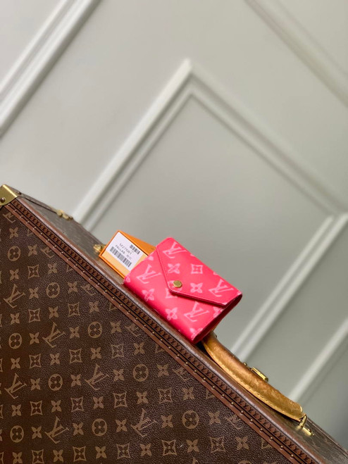 LV M27681 Louis Vuitton Victorine Wallet Other Monogram Canvas Rose Red