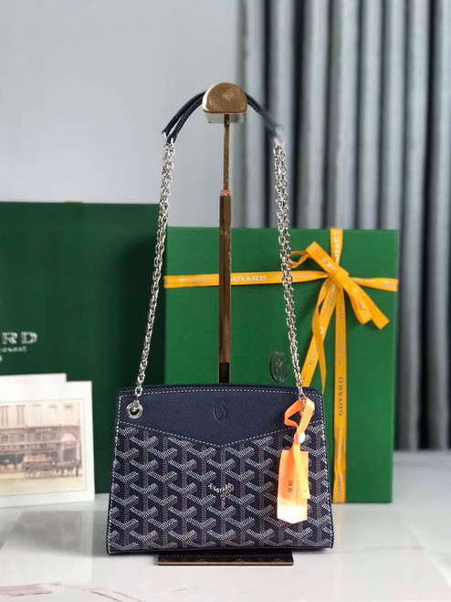 Goyard ROUETSMINTY08CL08P Rouette Structuré Mini Bag Navy blue
