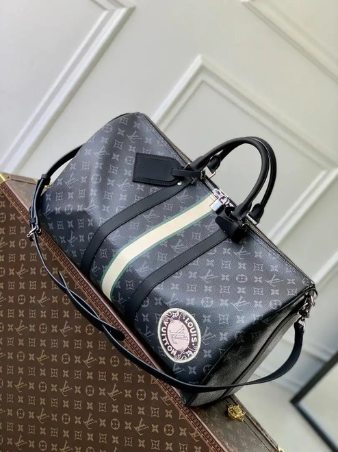 Louis Vuitton Keepall Bandoulière 50 Mon Monogram Bag LV P01950 Monogram Eclipse
