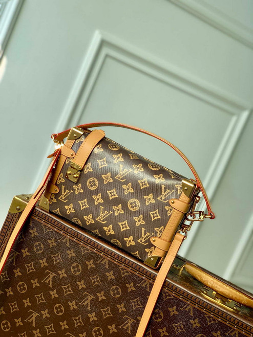 LV M27516 Louis Vuitton Side Trunk MM Bag Monogram Origine Ebène