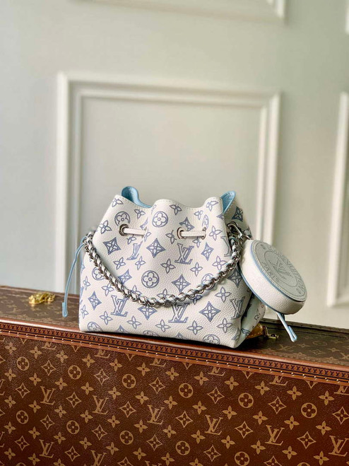 LV M11736 Louis Vuitton Bella Bucket Bag White/Blue