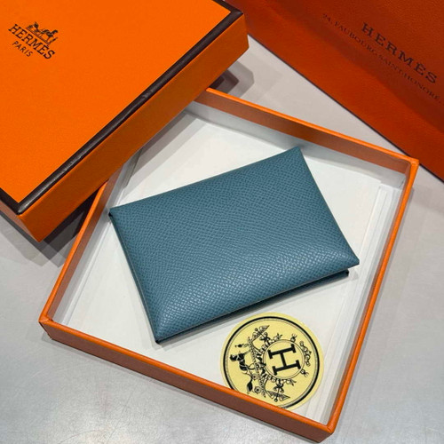 Hermes H083035CK10 Calvi Duo card holder H91003