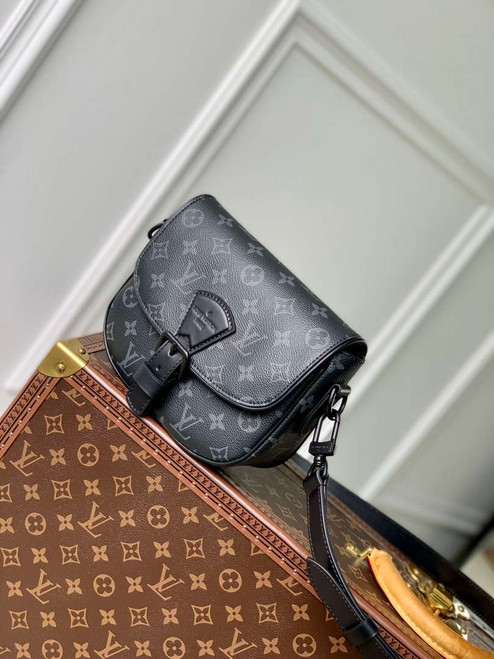 Louis Vuitton LV M47060 Montsouris Messenger PM Monogram Eclipse Canvas