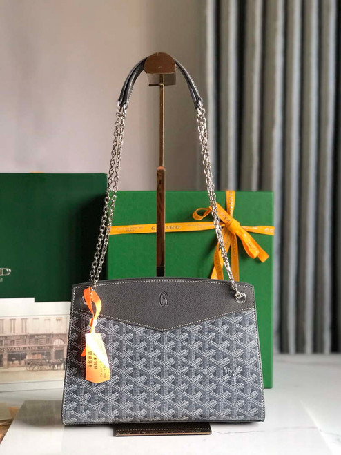 Goyard ROUETSPMLTY07CL07P Rouette Structuré PM Bag Gray