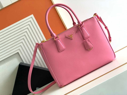 Prada 1BA274 Large Prada Galleria Saffiano leather bag Pink