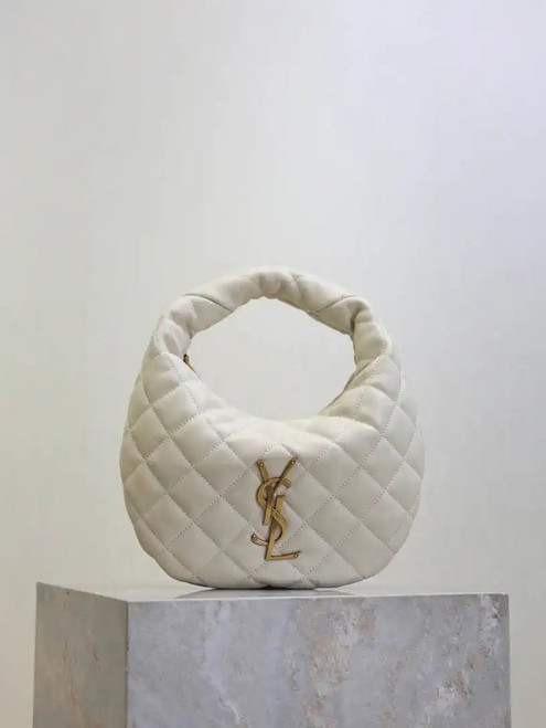 Saint Laurent YSL 851689 ICARINO in quilted nappa White