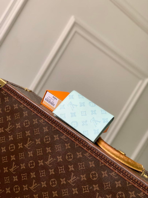 Louis Vuitton LV M27612 Passport Cover Other Monogram Canvas Light Blue