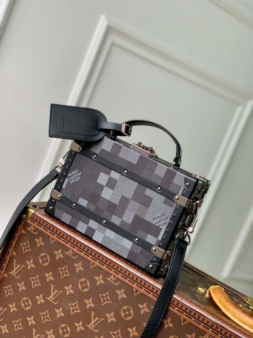 LV N00059 Louis Vuitton Handle Trunk Bag Black