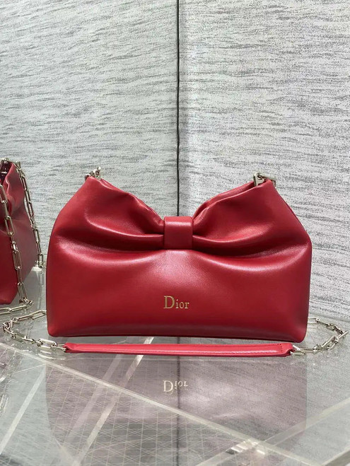Dior Small Dior Bow Bag Lambskin M0715 Red