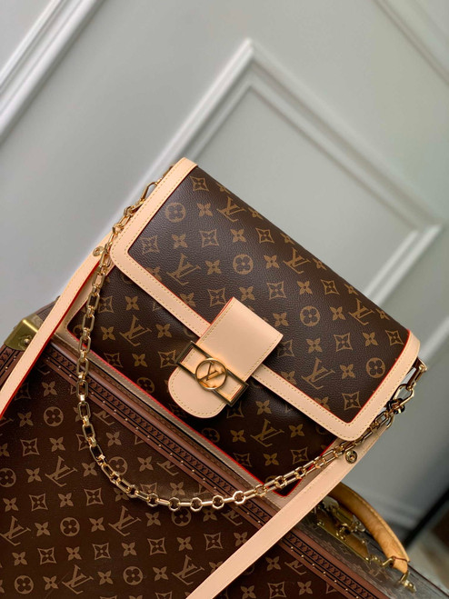 LV M47149 Louis Vuitton Dauphine Soft GM Monogram Canvas Bag