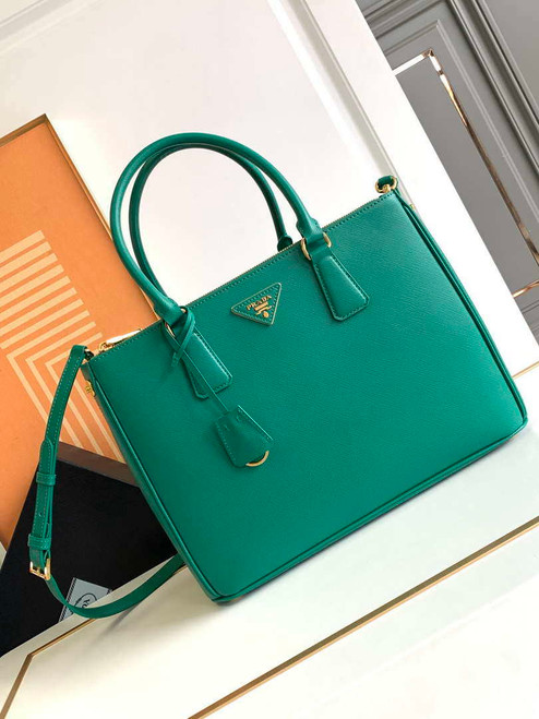 Prada 1BA274 Large Prada Galleria Saffiano leather bag Green