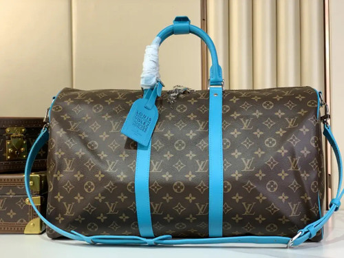 Louis Vuitton Keepall Bandoulière 50 Bag LV M12629 Monogram Light Blue