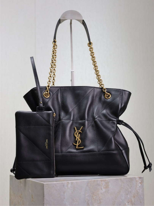YSL 833948 JAMIE 4.3 Small SHOPPING in lambskin Black