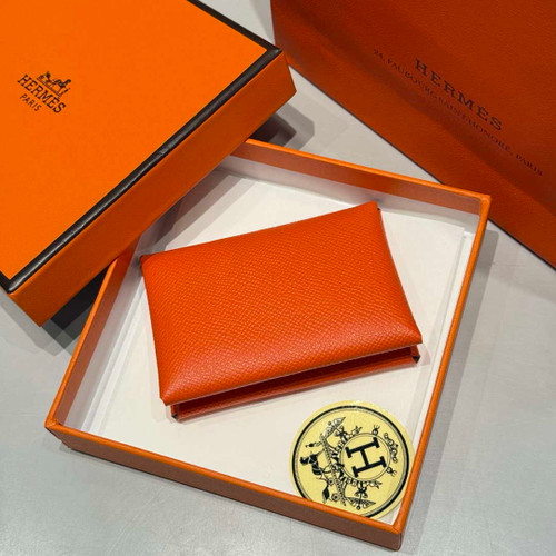 Hermes H083035CK10 Calvi Duo card holder H91002