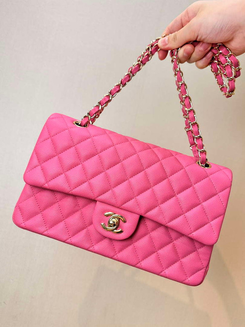 Chanel A01112 Flap Classic 11.12 Handbag Calfskin Pink
