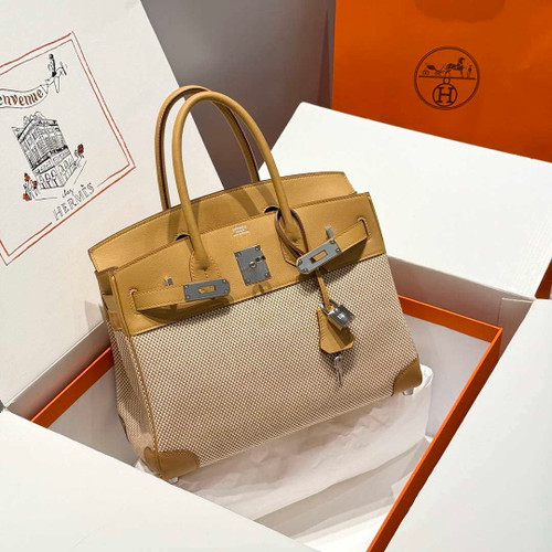 Hermes Birkin Tote Bag Swift leather with canvas 286012
