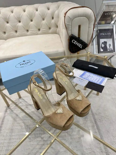 Prada  1XP48B Suede platform sandals P78590