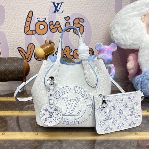 LV M11734 Louis Vuitton Blossom PM Tote Bag White/Blue