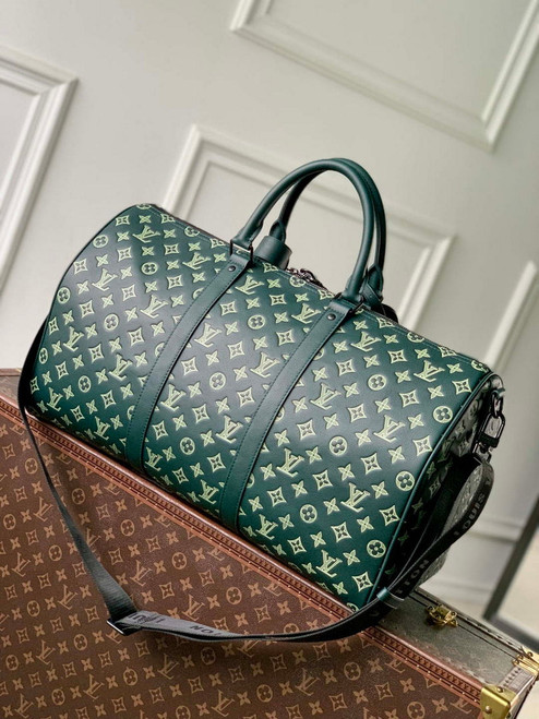 LV M27179 Louis Vuitton Keepall Bandoulière 50 Bag Forest Green